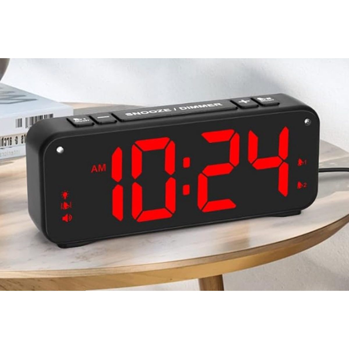 Vibrating 3 in 1 Alarm Clock with Mini Bedshaker