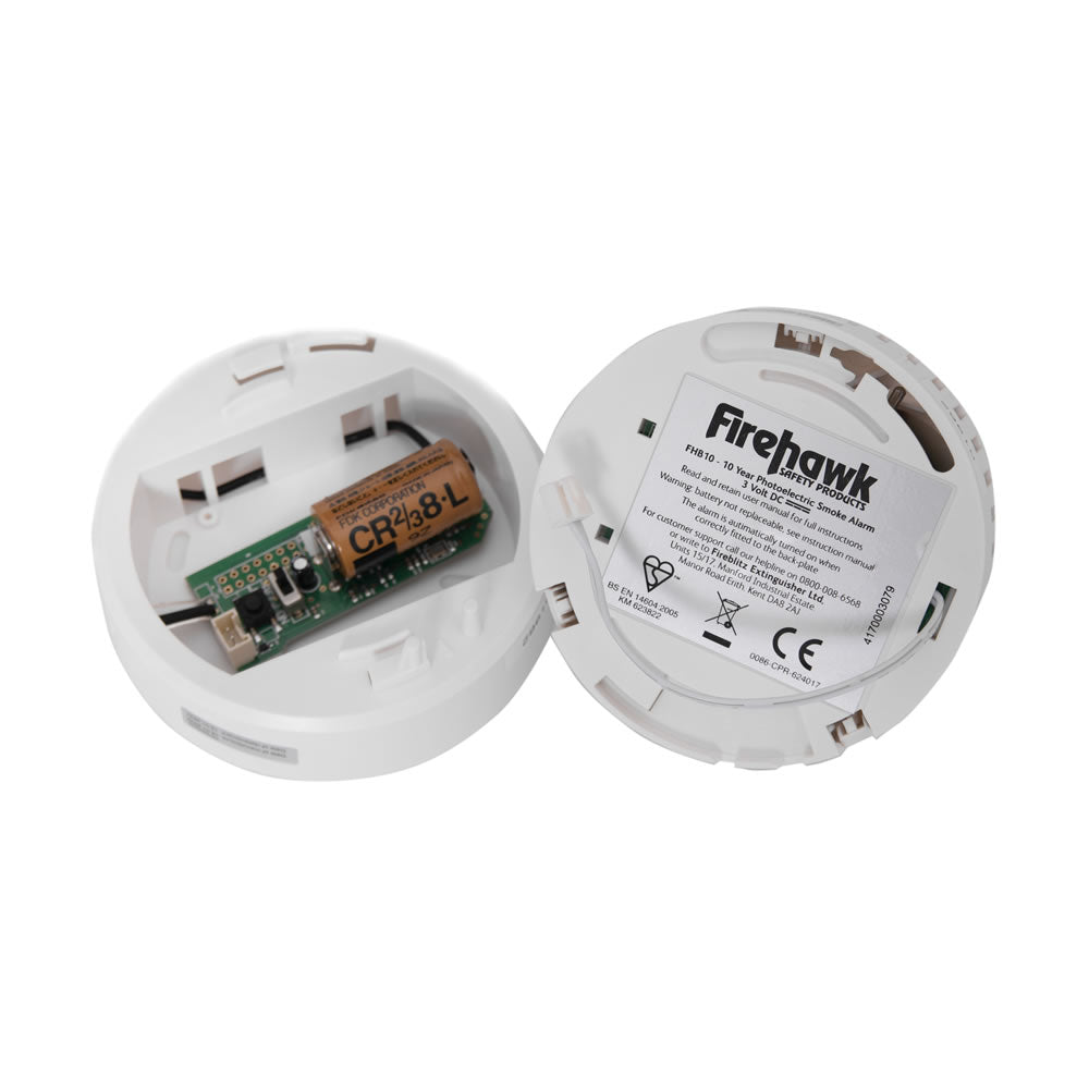 Firehawk Radio-Interlinked Optical Smoke Alarm with 10 Year Sealed LongLife Battery